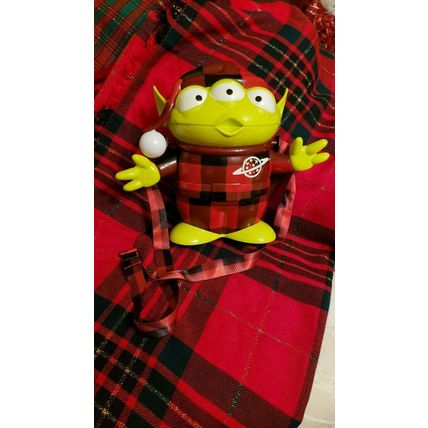 DISNEY TOY STORY LGM ALIEN SHAPED CHRISTMAS BUCKET~PURSE~CONTAINER W/ STRAP~NEW