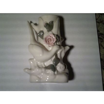 Vase Bird figurine ceramic
