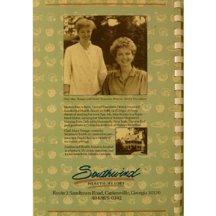 RARE SOUTHWIND HEALTH RESORT DIETETIC GOURMET RECIPES PRIVATE PRESS COOKBOOK