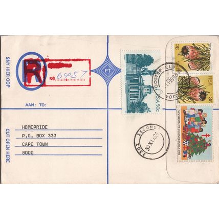 ZAYIX South Africa Registered Cover with Christmas Seals - Oosterveld - Seconuda