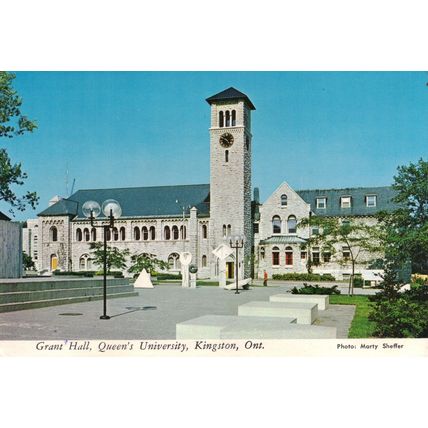 Postcard Grant Hall, Queen’s University, Kingston, Ontario, Canada