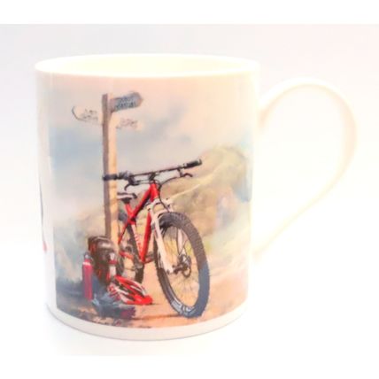 Red Bicycle Mug Fine China 9.5 CM