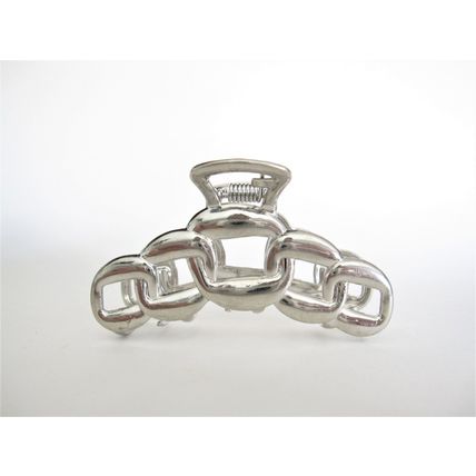 Rose gold or silver metal chain link hair claw clip jaw clip