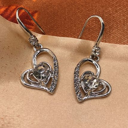 Earrings Rhinestone Heart Love Earrings #515
