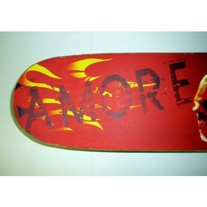 Nintendo Wii Amore 45% Flame Skull Skateboard Snowboard For Fit Balance Board