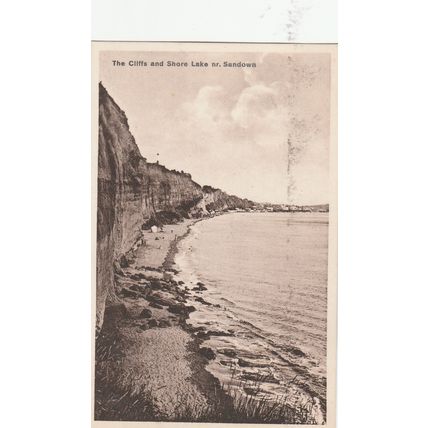 The Cliffs And Shore Lake nr Sandown Isle Of Wight Postcard (QIOW0014)