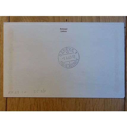 TAP Lisbon Geneva Munich 1963 first flight cover Air Portugal aviation