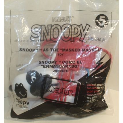 2018 McDonalds Peanuts Snoopy #5 Masked Marvel - Sealed Package
