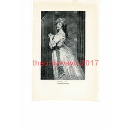 Dorothy Jordan, by Romney, Book Illustration, 1929
