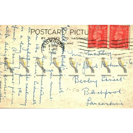 Sidmouth, from Peak Hill, Devon, Judges Postcard, 1950
