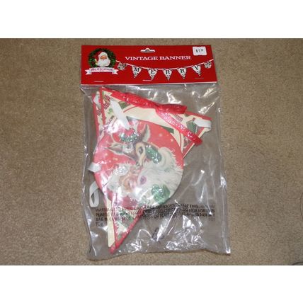 Mr Christmas Vintage Merry Banner NIP