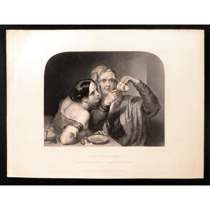 CUP-TOSSING 1842 Nicholas Joseph Crowley - Charles Sharpe VICTORIAN ENGRAVING