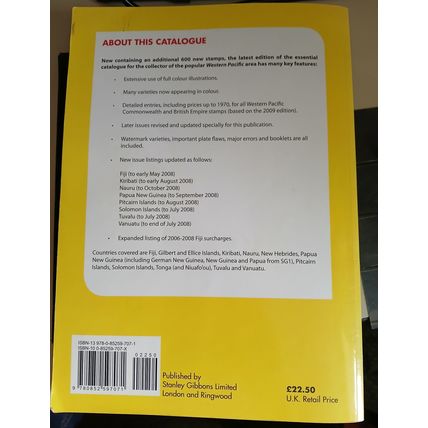 STAMP CATALOGUE WESTERN PACIFIC 2009 GIBBONS STANLEY PRE-OWNED