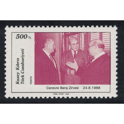 Turkish Cyprus Cyprus Peace Summit Geneva 1988 1989 MNH SG#253
