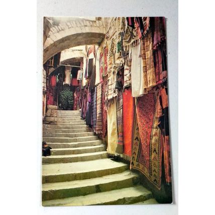 OLD CITY MARKET PLACE : postcard from the Jerusalem Book Shop ~