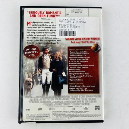 Kate & Leopold DVD Meg Ryan, Hugh Jackman, Liev Schreiber