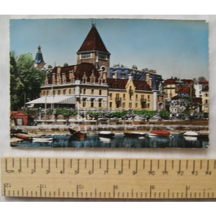 old postcard Hotel Le Chateau, Ouchy Lausanne, Switzerland