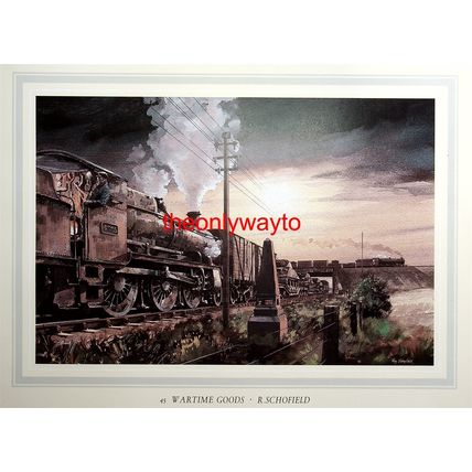 WARTIME GOODS, R SCHOFIELD, GWR, Book Illustration (Print),1985