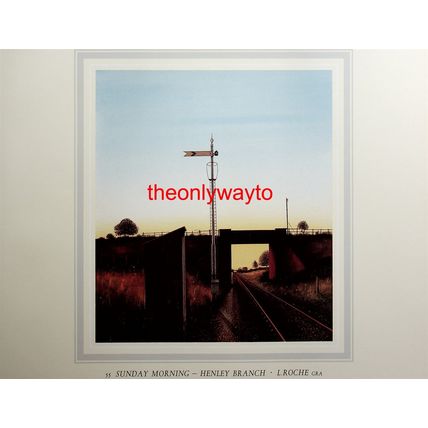 SUNDAY MORNING - HENLEY BRANCH, L.ROCHE, GWR, Book Illustration (Print), 1985