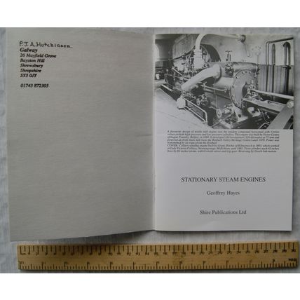 2001 Stationary Steam Engines by Geoffrey Hayes, Shire Album 42