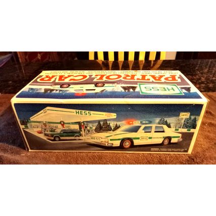 Hess Patrol Car 1993 Flashing Lights Dual Sound Siren W/Box 10 1/2" Long Working