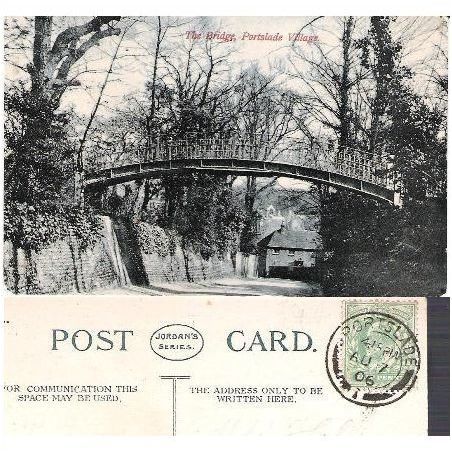 Portslade, Brighton, E Sussex - the Bridge - Jordans postcard, local pmk