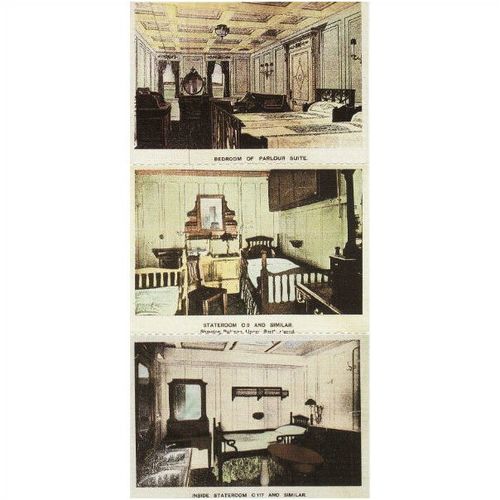 6 Small Print Steam Ship RMS Titanic Interior Rooms etc