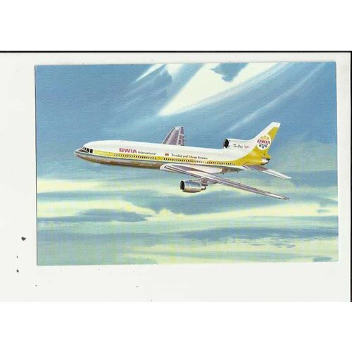 Aviation BWIA LOCKHEED L1011-500 Company Postcard