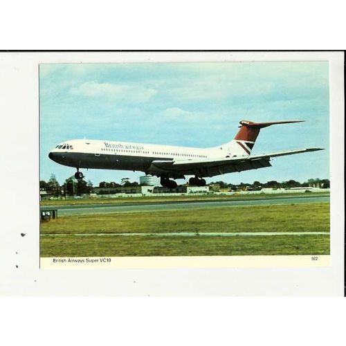 Aviation BRITISH AIRWAYS SUPER VC10 Postcard by Skilton & Fry (322)