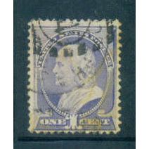 Used 212 1c Benjamin Franklin Barely Clears M01364
