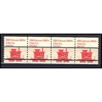 1905a 11c Railroad Caboose Fine MNH Dry Gum S/4 PreCnx CA0751