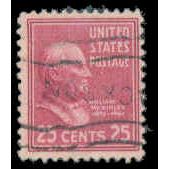 Used 829 25c William McKinley Just Clears M08115