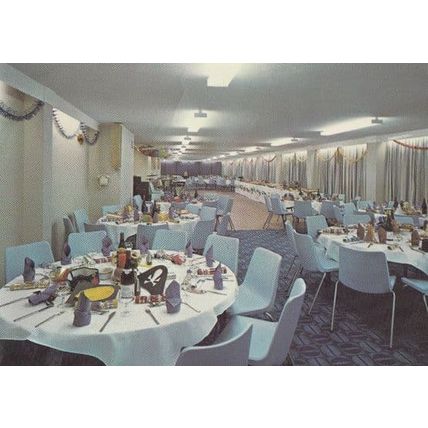 The Heathrow Airport Ambassador Hotel Banqueting Suite Restaurant 1980s Postcard