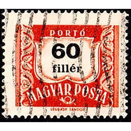 Hungary 1958 Postage Due 60f Used Stamp .
