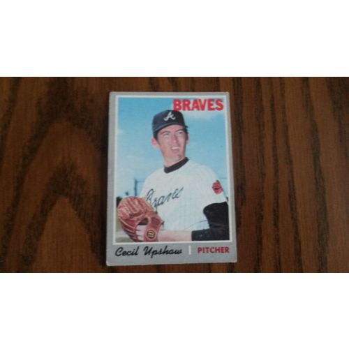 1970 Topps Card # 295 Cecil Upshaw Good (2) Atlanta Braves