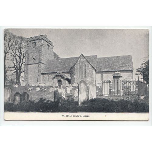 Thakeham Church Nr Pulborough Postcard West Sussex A H Homewood