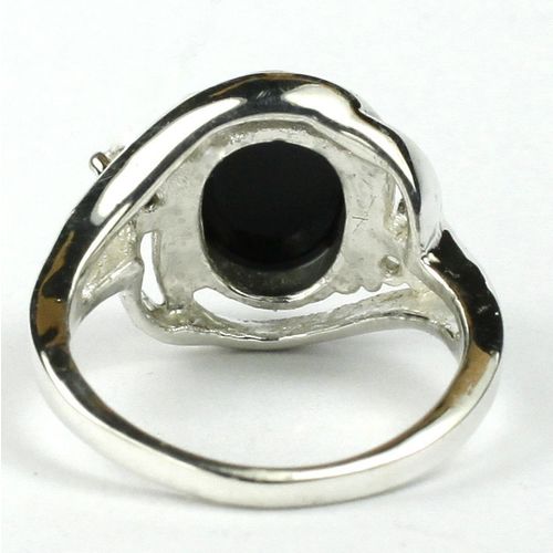 Black Onyx, 925 Sterling Silver Ladies Ring, SR021