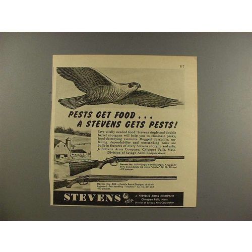 1946 Stevens No. 107, No. 530 Shotgun Gun Ad!