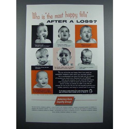 1959 America Fore Insurance Ad - Most Happy Fella