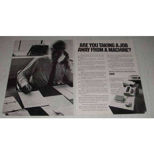 1969 2-page IBM Desk Top Transcribing Unit Ad