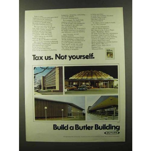1973 Butler Buildings Ad - Tax Us. Not Yourself