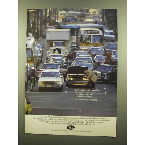 1985 Gates Engine Belts Ad - Overlooked One Thing
