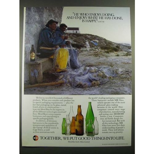 1988 Metal Box South Africa Limited Ad - He Who Enjoys Doing