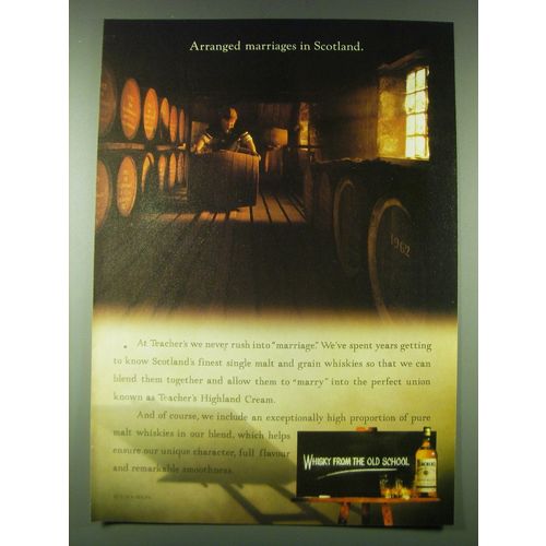 1989 Teacher's Highland Cream Scotch Ad - Arranged marriages in Scotland