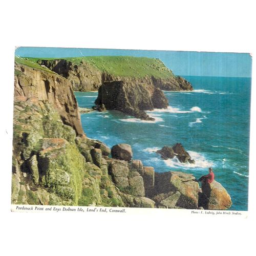 LAND'S END, Cornwall used postcard 1981 postmark =