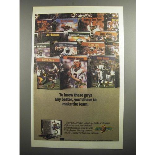 1991 NFL Pro Set Collect-A-Books Ad - To know these guys any better