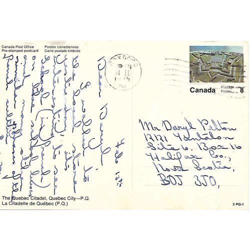 Canada #VC 93 Set 3-PQ-1 Postal Card USED Quebec Citadel, Quebec City