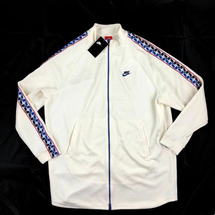 Nike- Taped Tab Poly Full Zip Track Jacket White, Blue, Red- FREE SHIPPING