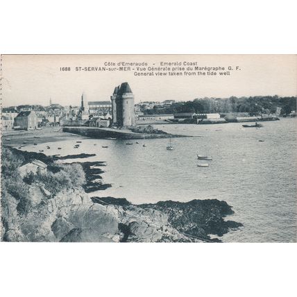 Standard size printed postcard St Servan sur Mer France