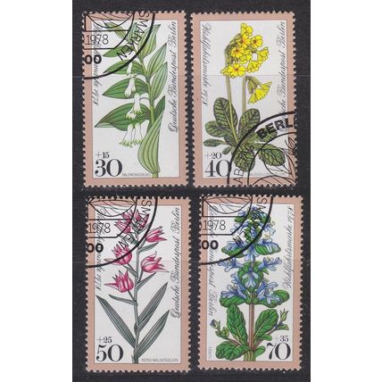 GERMANY BERLIN [1978] MiNr 0573-76 ( O/used ) Blumen